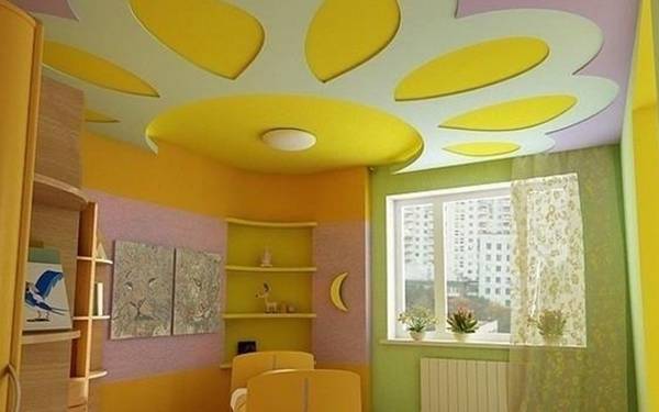 Подвесной потолок в детской комнате — создание красивой и безопасной поверх ... - фото